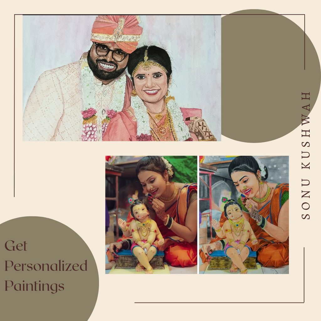 Personalized Watercolor Painting (Just INR 75 per linear cm)