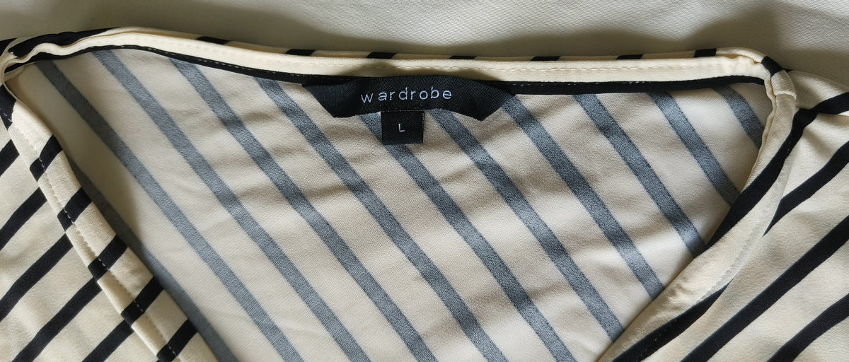 Beige and Black stripe dress