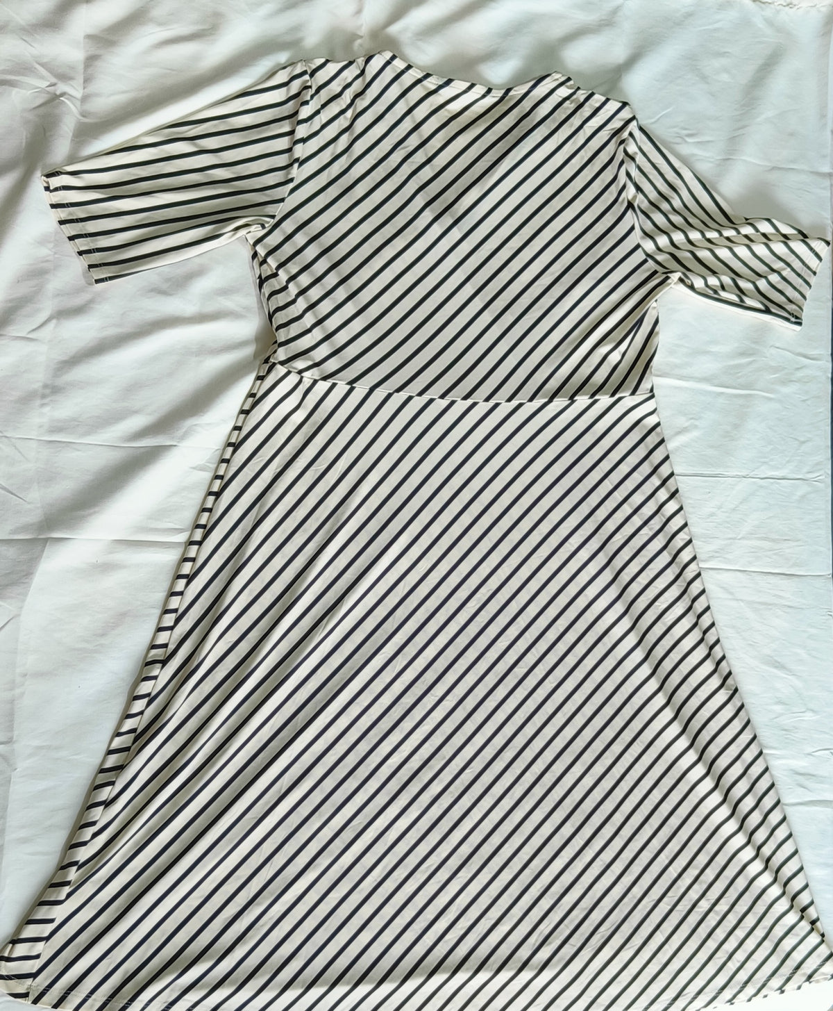 Beige and Black stripe dress