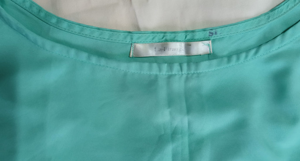 Teal Green & Black Kurta Size M