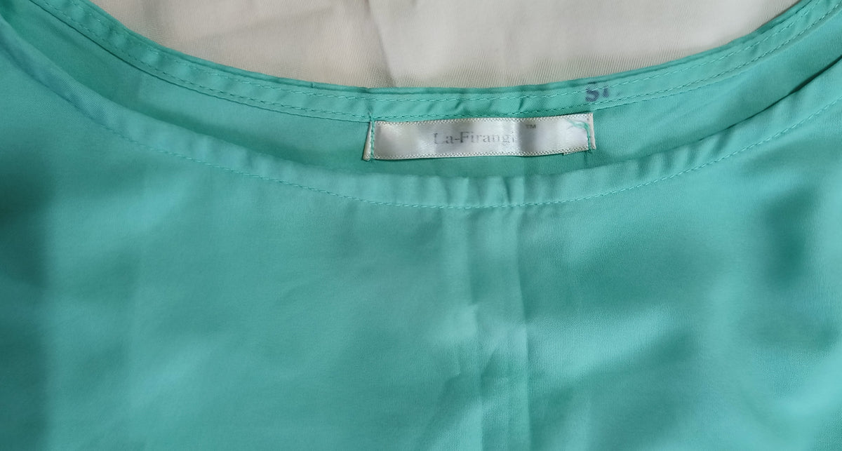 Teal Green & Black Kurta Size M