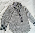 Black & Off-white Formal Top