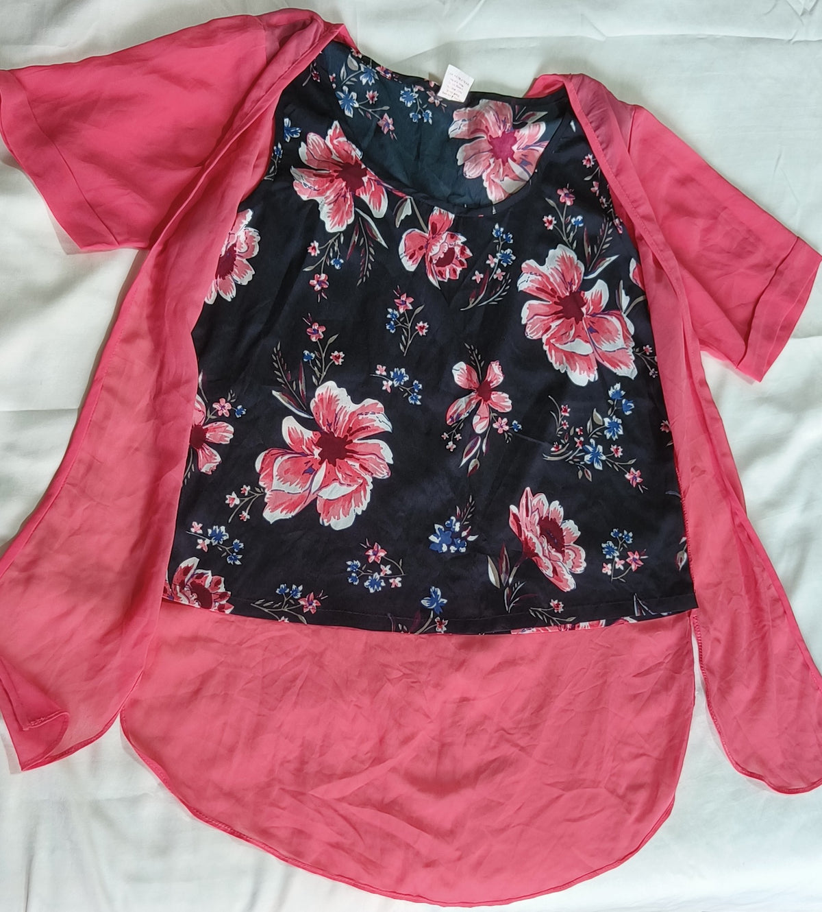 Crop top with attached shrug