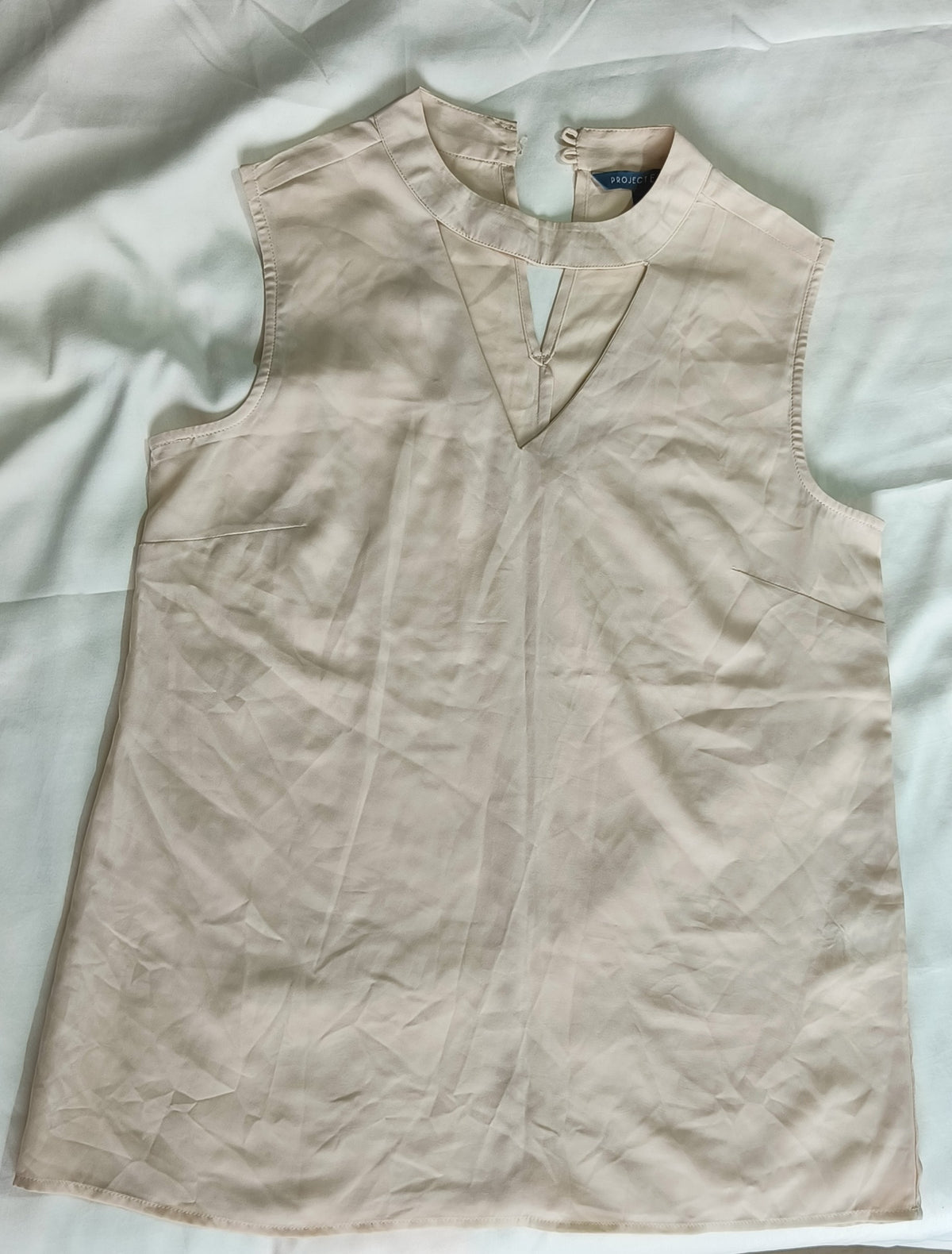 Beige Formal Top