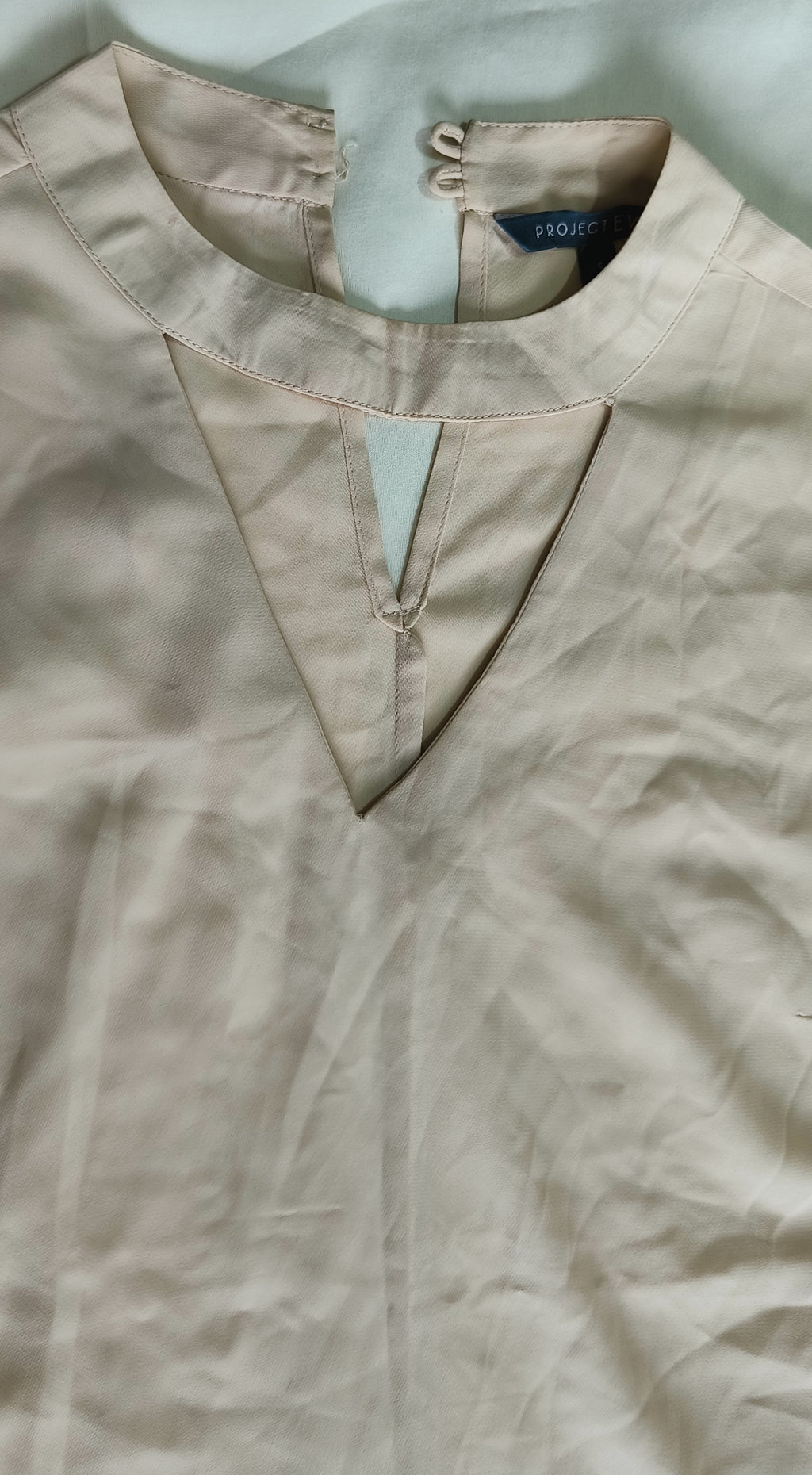 Beige Formal Top