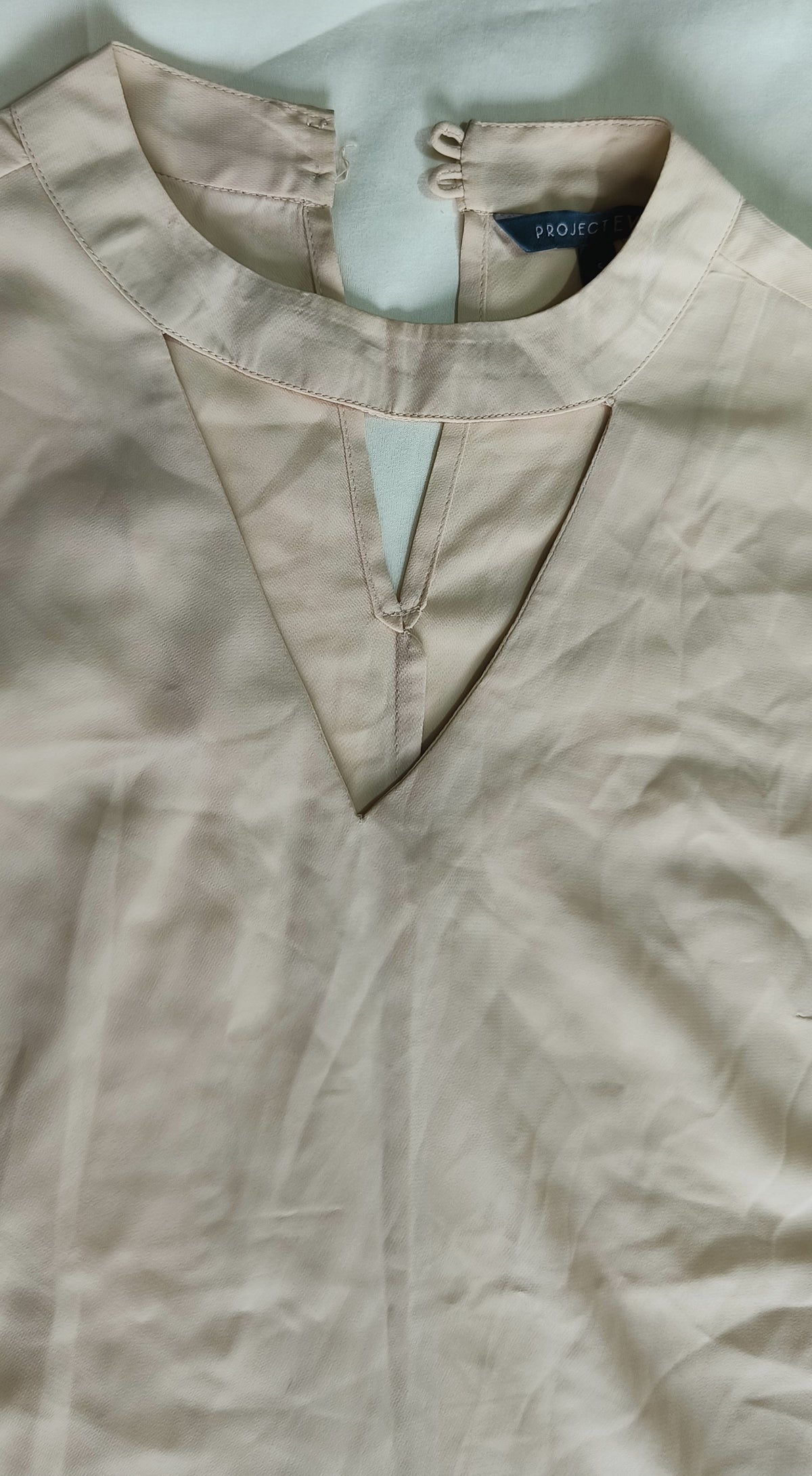 Beige Formal Top